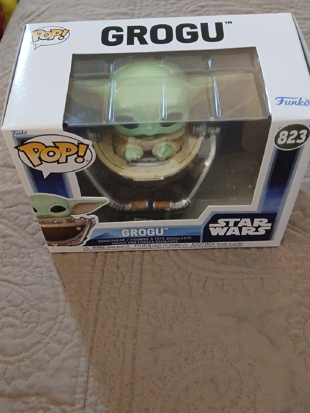 Funko Grogu Green and Tan Vinyl Pop! Figure in Pod